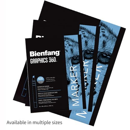 Bienfang Graphics 360 Marker Paper Pad, 9-Inch by 12-Inch, 100 Sheets - size: 12 by 9-Inch, 100 Sheets