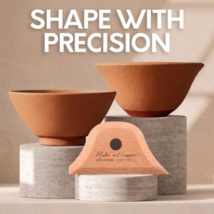 Byllstore Triangle Pottery Ribs | 2 Foot Shaper Tools | Solid Beech Wood | 2-Pack - color: 2 Pack | Triangle Pottery Ribs
