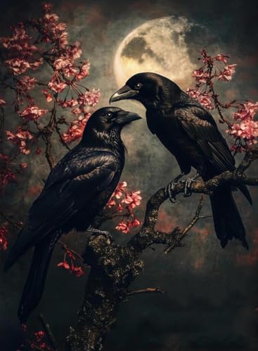 YOLENIX Crow Diamond Art Kits for Adult Diamond Painting Kit for Beginner - color: DP04664