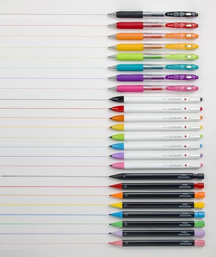 Zebra Pen Creative Set, Zensations, CLiCKART & SARASA Clip, Assorted, 24-Pk | Includes 8 Colored Pencils, 8 CLiCKART Markers and 8 SARASA Clip Retractable Gel Pens, Ideal for Bullet Journaling (76124) - style: Writing Essentials Set