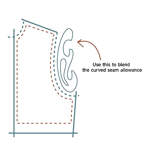 KEARING 8Pcs French Curve Ruler Set - Flexible Plastic Sewing Template Tool | Flexible 8-piece clear PVC french curve template set. Perfect drawing & grading curves for sewing pattern making - style: 1308S
