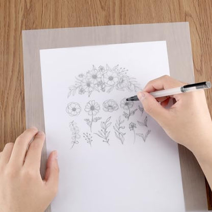 100 PCS 11x17 Inch Translucent Vellum Paper 60 GSM Drafting Vellum Tracing Paper Sheets White Translucent Invitation Paper for Drawing Sketching Wedding Architecture Building Ink (Can't Print) - color: clear