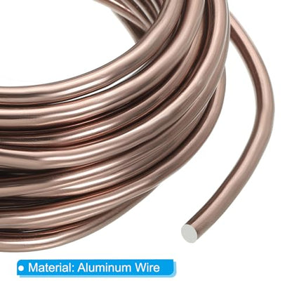 PATIKIL Bonsai Training Wire 5mm x 15ft Anodized Aluminum Brown - color: Brown, size: 5 mm x 4.6 m