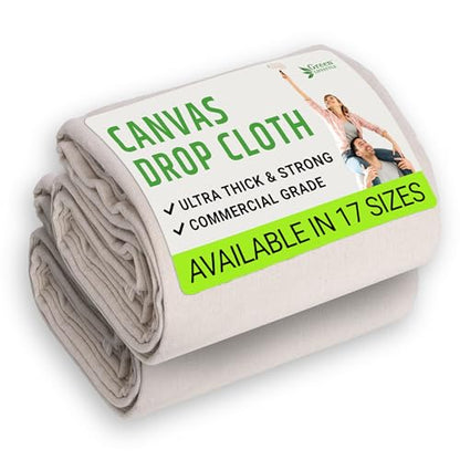All Purpose Canvas Drop Cloths - Drop Cloth for Painting, Floor Cover, Heavy Duty Protection for Furniture & Surfaces, Reusable Painters Canvas Tarp for Renovation (2 Pack 4x5) - size: 2 Pack - 4x5