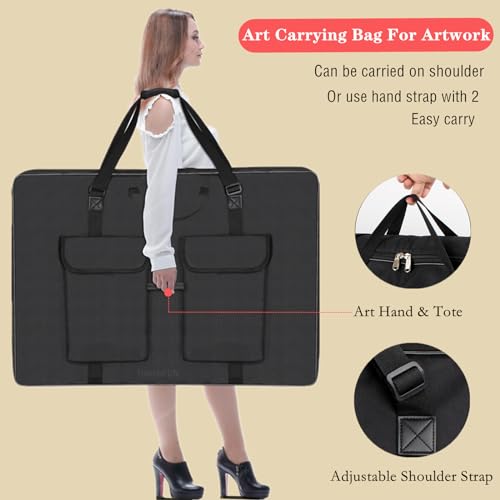 TreochtFUN Art Portfolio Bag 36 x 48 in - Waterproof Artist Carrying Case - size: 36 x 48