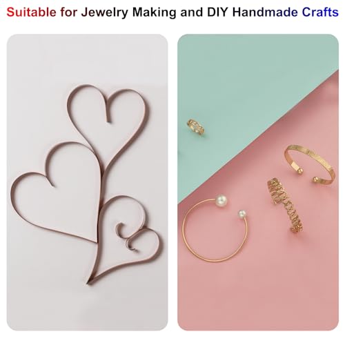 MECCANIXITY Aluminum Flat Wire, 3mm 18 Gauge Bendable Nose Wire Soft Craft Jewelry Wire for Jewelry Making Handmade Crafts DIY Bezel Sculpting, Coffee - color: Coffee
