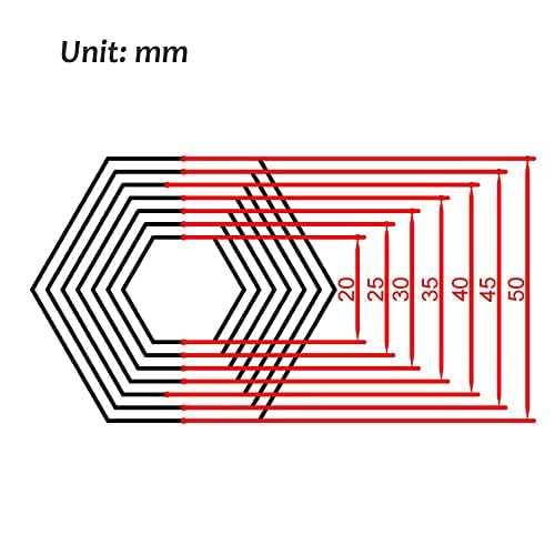 Alloy Steel Hexagon Shape Cutting Die for Cardboard, Leather, PVC, Fabric Good Helper for Handicraft (Steel08) - color: Steel08