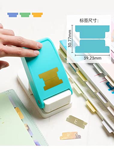 1.5 inch Tab Punch Craft Lever Punch Handmade Paper Punch for Crafting Scrapbooking Cards,DIY Cards Making Candy Color by Random - color: 1.5 inch Tab Punch
