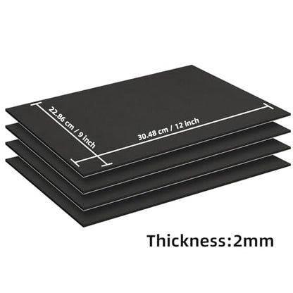 MEARCOOH Self Adhesive Foam Sheets, Black 9x12 Inch 2mm Sticky Eva Foam Paper for Crafts Cardmaking Photo Frames Classroom Scrapbooking Christmas Crafts (Black 10 Sheets) - color: Black Self-adhesive, size: 9X12in-2mm