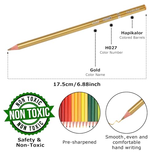 Hapikalor 72 Colored Pencils for Adult Coloring Books, Coloring Pencils | Professional Coloring Pencils Set, Art Supplies for Adults Kids Beginners Drawing Coloring Sketching, Gifts for Teens