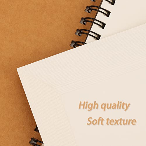 HEIHAK 5 Pack A3 16.5 x 11.6 Inch Sketch Notebooks, 60 Pages 30 Sheets Top Spiral Bound Pocket Sketchbooks, Spiral Notepads Sketch Pads Bulk for Kids Drawing, Sketching, Painting, Writing - size: A3 60 Pages 5 PCS