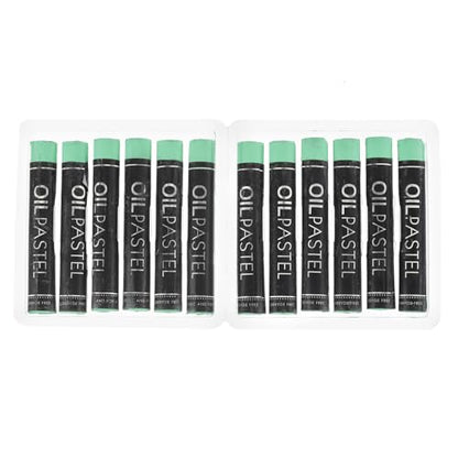 PATIKIL Dark Green Oil Pastels, 12Pcs Soft Oil Crayons Creamy Pastels Stick Art Supplies for Art Painting Drawing Blending Graffiti for Artists Beginners - color: Green