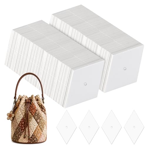 500 PCS 2" Diamond 60 Degrees Piecing Paper Templates, Quilting Templates Accessories for DIY Patchwork Crafts and Sewing Supplies - size: 2 Inch-500pcs Diamond ﻿