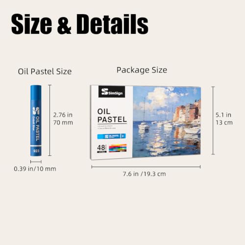 Oil Pastels 48 Colors + 4 White – Soft, Blendable, Smooth Drawing Crayons for Artists, Students, and Beginners – Ideal for Sketching, Layering, and Mixed Media Art – Great Gift Set