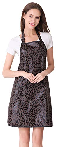 PERFEHAIR Hair Stylist Apron for Women | Lightweight, Hair & Water Repellent with Pockets | Adjustable for All-Day Comfort - color: Brown