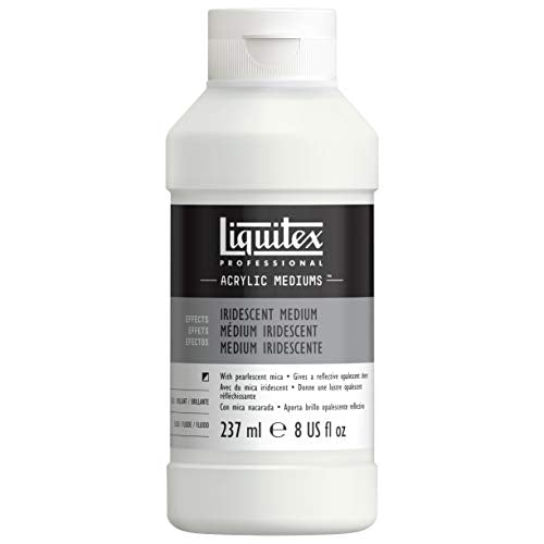 Liquitex Professional Effects Medium, 237ml (8-oz), Iridescent Medium | Smooth Iridescent Appearance, Increases Paint Transparency, Extends Color, Slows Drying Time, Lowers Viscosity of Heavy Body - color: Iridescent Medium, size: 8 Fl Oz (Pack of 1), sty