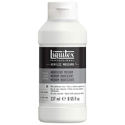 Liquitex Professional Effects Medium, 237ml (8-oz), Iridescent Medium | Smooth Iridescent Appearance, Increases Paint Transparency, Extends Color, Slows Drying Time, Lowers Viscosity of Heavy Body - color: Iridescent Medium, size: 8 Fl Oz (Pack of 1), sty