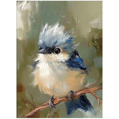 WUDWL Blue Bird Diamond Art Kits for Adult Diamond Painting Kits for Adults | Birds on Tree DIY Diamond Painting Kits 5D Diamond Dots Gem Art Crafts with Tools,Round Full Drill 12x16inch - color: DP04745