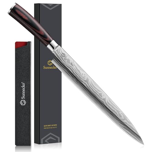 10.5 inch Sashimi Knife,Sushi Knife for Fish Filleting & Slicing | High Carbon Stainless Steel Japanese Yanagiba Knife with Knife Sheath and Gift Box - color: 10.5 inch Sashimi Knife