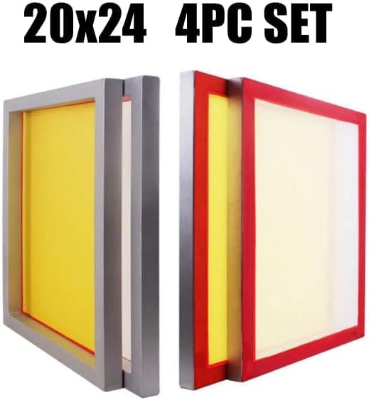 Dry Sift Screen Set (20 x 24") Aluminum Frame, 4 Mesh Sizes - 60, 90, 110, 200 (Micron Equiv. 250, 165, 149, 75)