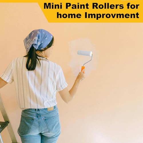 Foam Paint Roller, 4 Inch Mini Paint Roller Covers, 48 Pack | High Density Foam Rollers for Painting Walls, Ceilings, Cabinets, Cupboards, Doors - size: 4",48pcs