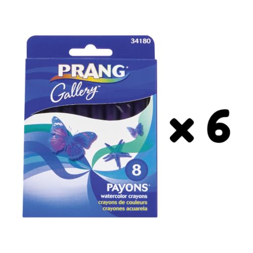 Prang Payons Watercolor Crayons, Assorted, 8/Pack, 6 Packs, 48 Payons Total - style: Box of 8, 6-Pack