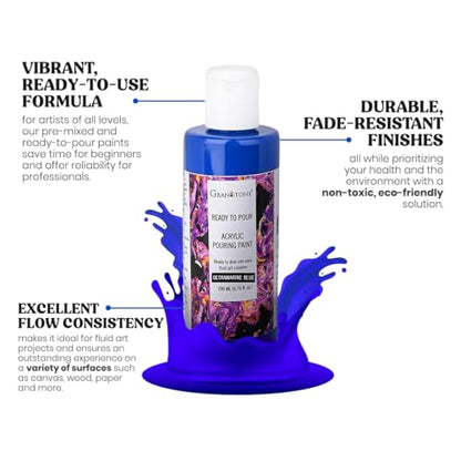 GRANOTONE Pouring Paint Ultramarine Blue 6.76 fl oz 200 ml - color: ULTRAMARINE BLUE