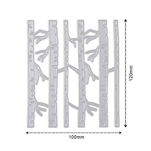 Trees Cutting Dies Handmade DIY Paper Cards Album Decoration Stencils Template Embossing for Card Scrapbooking Craft (Forest) - style: Birch Forest