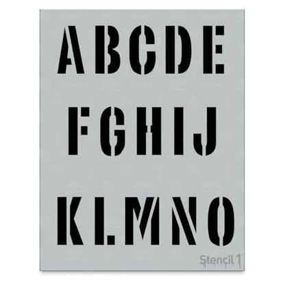 Stencil1 Industrial Font Stencil 1/4" Alphabet Letters Painting Art Craft - style: 1/4" Letters
