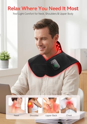 Red Light Therapy for Neck Shoulders, 660nm&850nm Infrared Light Therapy