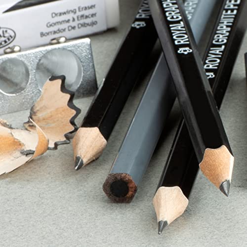 Royal & Langnickel RART-200 Essentials Sketching Pencil Set, 21-Piece - color: Multicoloured