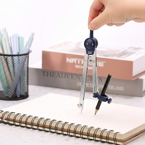 Mr. Pen- Metal Geometry Compass, Center-Wheel Design - color: Silver