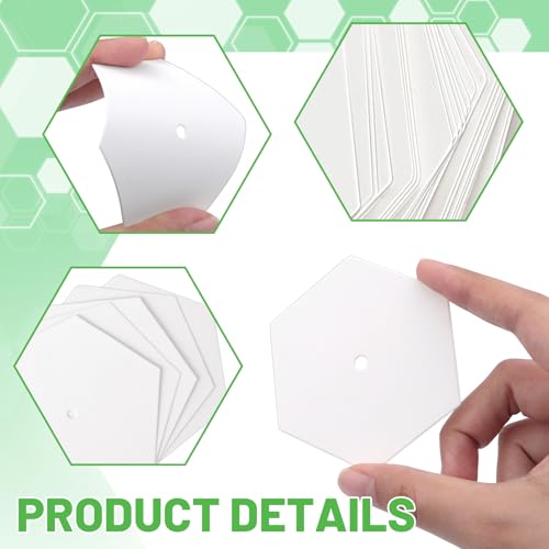 240 PCS Hexagon Piecing Paper Templates, 1.5" White Paper templates, Quilting Templates Accessories for DIY Patchwork Crafts and Sewing Supplies - size: 1.5 Inch- 240 pcs Hexagon