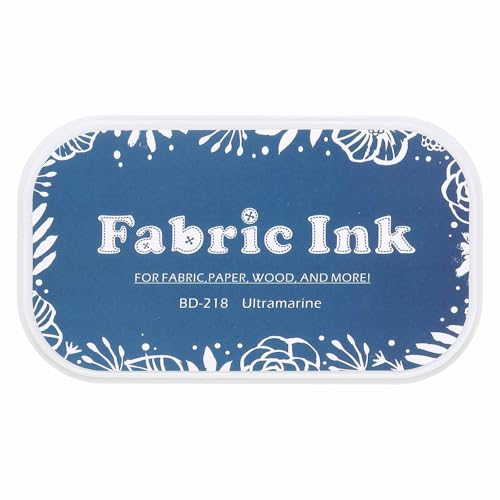 MECCANIXITY Ink Pads for Stamps, 3.7x2.2 Inch Fabric Ink Pad for Cloth, Wood, Paper, Fingerprint, DIY Card Making, Dark Blue - color: Dark Blue