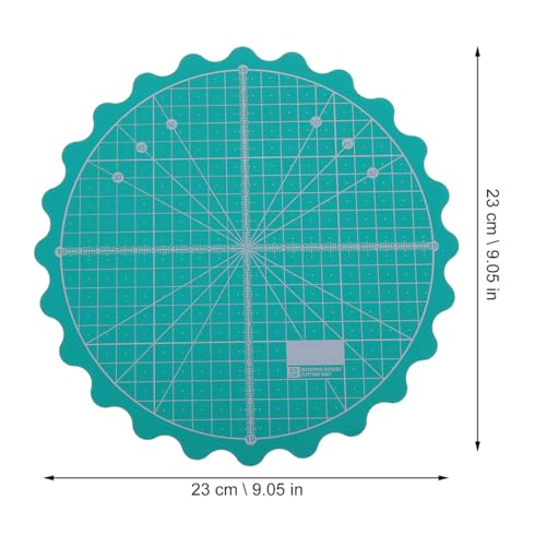 VOSAREA Rotating Cutting Mat Self-Healing Round Rotary Cutting Mat for Sewing Quilting Fabric Craft Projects Smooth Spinning Surface 9.05 Inch