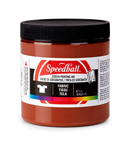 Speedball, 4567, Fabric Screen Printing Ink, 8 Fl oz., Brown - color: Brown, size: 8 fl oz