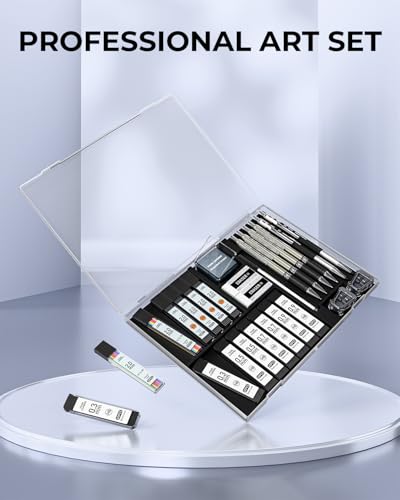 Four Candies 27PCS Metal Mechanical Pencil Set, Art Supplies with Case - style: 0.3mm+0.5mm+0.7mm+0.9mm+2.0mm