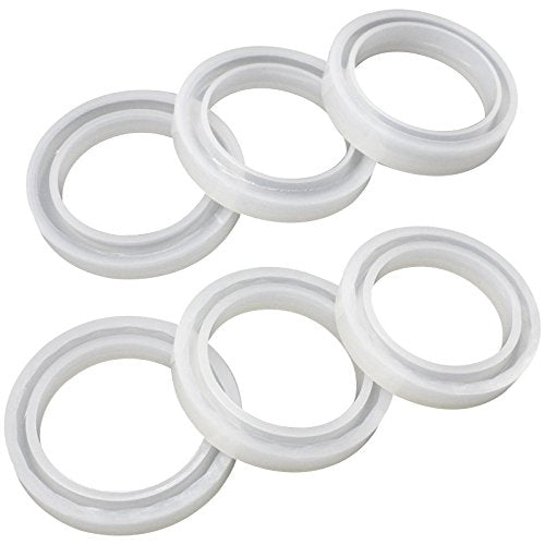 Funshowcase Assorted Size Faceted Geometric Bangle Bracelet Jewelry Silicone Mold, for Polymer Clay, Crafting, Resin Epoxy Wide and Slim, 6-Piece in Set - color: SLIM and WIDE