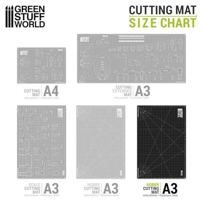 Green Stuff World for Models & Miniatures Black Cutting Mat 4135