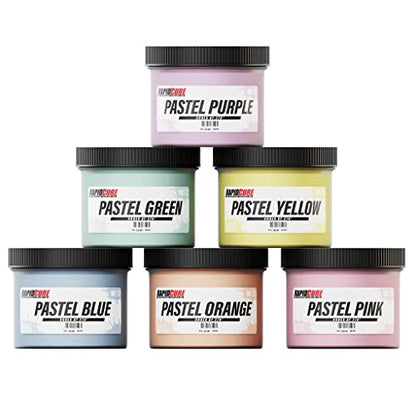 Rapid Cure® Plastisol Pastel Ink Set - 6 Color Screen Printing Ink Kit, 8oz | Plastisol Cures At Low Temperature For Fast Turnaround - Soft, Vibrant Finish, Non-Phthalate, CPSIA Safe, USA Made - color: Rapid Cure Pastel