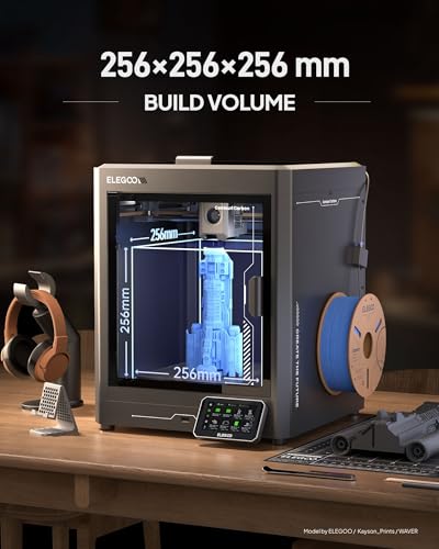 ELEGOO Centauri Carbon 3D Printer, CoreXY 500mm/s High Speed Printing with Auto Calibration, 320°C Nozzle and Built-in Camera, Ready to Print Out of the Box, 256x256x256mm Printing Size - size: Centauri Carbon