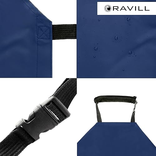 Waterproof Aprons For Men and Women with Pockets | 35" Long Work Aprons for Dishwashing, Dog Grooming, Cleaning - Plastic Dishwasher Apron - Water Resistant Kitchen Apron - color: Blue
