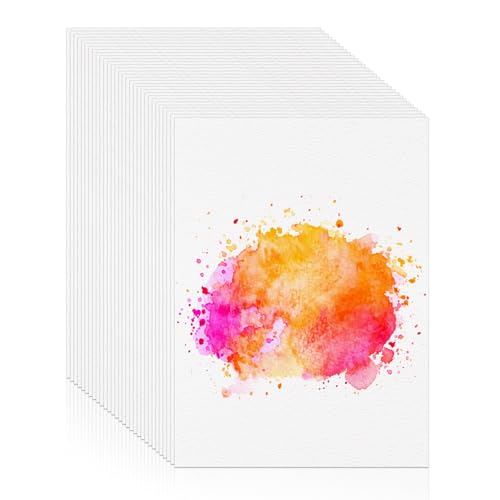 30 Sheets Watercolor Paper 8.5 x 11, 140 lb/300 GSM Cold Press Watercolor Paper Bulk White Water Color Paper Cotton Paper for Kids Students Adults Beginners Artists | absorbent and durable, resists pilling and warping, for kids, students, beginners and ar