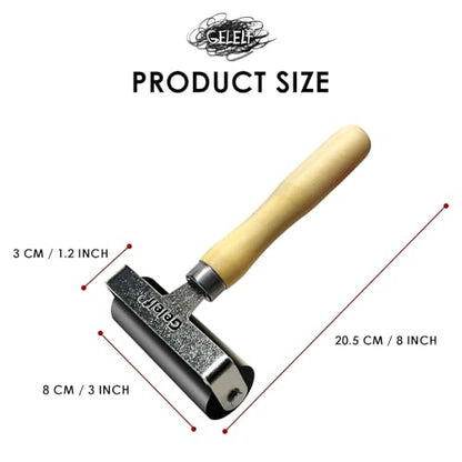 GELELF Smooth Peeling Brayer Roller - Wood Hand Roller Rollers Ink Roller Tape Roller for Gluing Taping Gel Printing Inking Block Printmaking Stamping Scrapbooks (#5: 3 Inch (8CM)) - color: #5: 3 Inch (8CM)