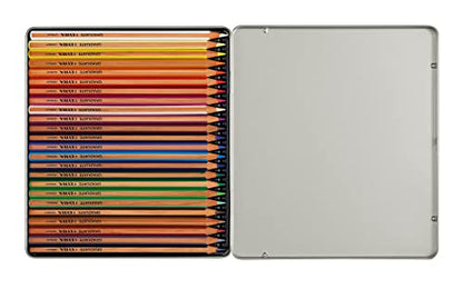 LYRA Graduate Colouring Pencils, 3.8mm Thick Lead, 24 Assorted Colours, Technical & Artistic Drawing, Tin Box, Ideal for Student Artists & Schools | Fine Art,hexagonal,coloured pencils,lead 3.8mm,assorted colours - size: 24 Count (Pack of 1)