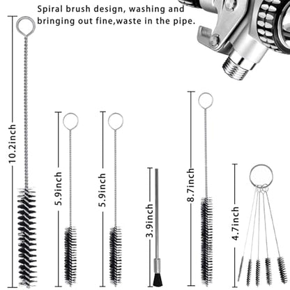 Multi-Purpose Spray Tool Cleaning Kit with Spray Tools Filters, Paint Tools Clean Kit Airbrush Cleaning Kit for HVLP Gravity, Suction, Detail Paint Tool, Airbrush