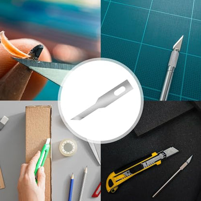 120 Pcs Exacto Knife Blades, #A16 High Carbon Steel Hobby Knife Blade Refills Hobby Knife Replacement Blades for Craft, Scrapbooking, Stencil - size: #A16