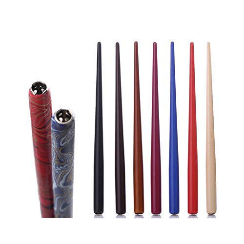 Professional Manga Gothic Pen Dip Pen Calligraphy Drawing Pen Kit, 7 Pen Holders Handles, 12 Nibs (7 Fountain Pen Nib, 5 Flat Nib) - 7 Pcs A - color: 7 Pcs A