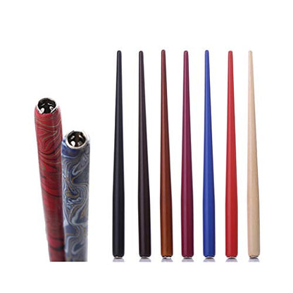 Professional Manga Gothic Pen Dip Pen Calligraphy Drawing Pen Kit, 7 Pen Holders Handles, 12 Nibs (7 Fountain Pen Nib, 5 Flat Nib) - 7 Pcs A - color: 7 Pcs A