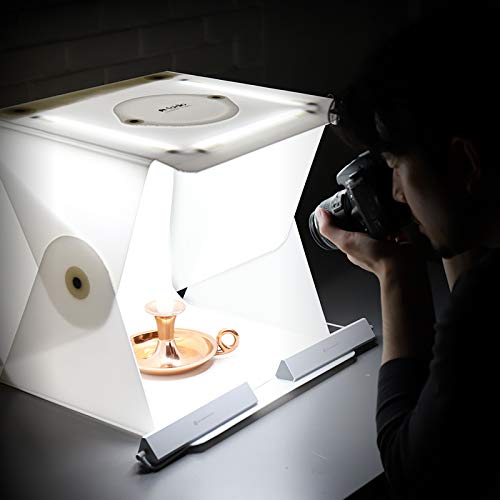 Foldio2 Plus + Extra Lights (15inch Lightbox for Product Photography with Extra Lights / 15" x 15" / Portable Studio, Dimmable LED Chips, CRI 97+, Background Sheet Included) - size: Foldio2 Plus + Extra Lights